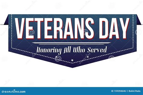 Veterans day banner design stock vector. Illustration of memorial - 159394646