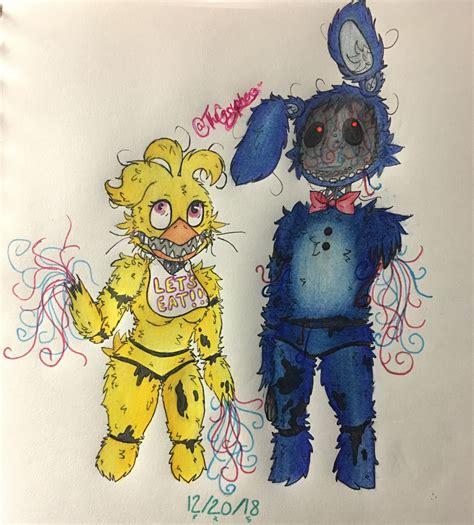 Withered Bonnie And Withered Chica 🐰🐤 Fnaf Drawings Fnaf Art Happy | Free Nude Porn Photos