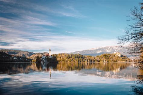 Lake Bled in the Alpine mountains 2168075 Stock Photo at Vecteezy