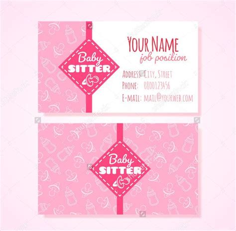 blank babysitting business cards www pixshark (With images) | Free blog ...