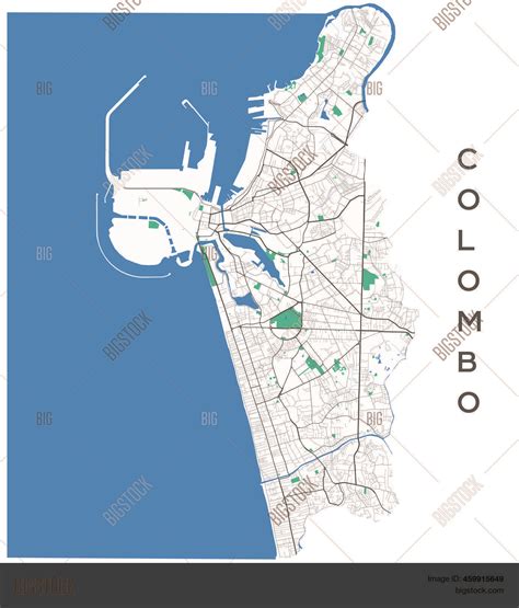 Colombo Vector Map. Vector & Photo (Free Trial) | Bigstock