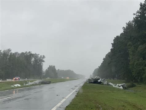 Damage path from early morning tornado near Carolina Shores, NC ...