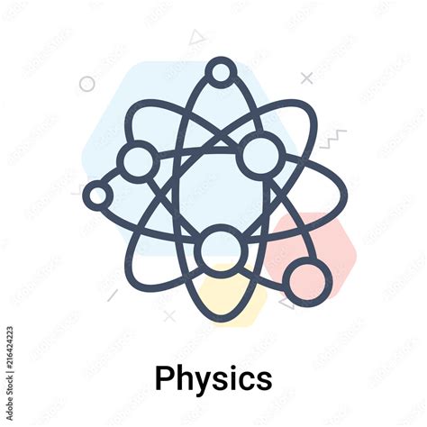 Physics icon vector sign and symbol isolated on white background, Physics logo concept Stock ...