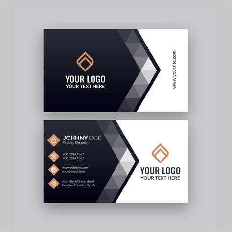 Modern Company Visiting Card Template | Free Business Card within Designer Visiting Cards ...