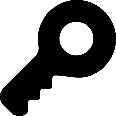 Free Icon | Password symbol of key silhouette in diagonal position