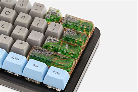 Born of Forest artisan keycaps - Jelly Key /// handcraft, resin jewelry, keyboard, keycap ...