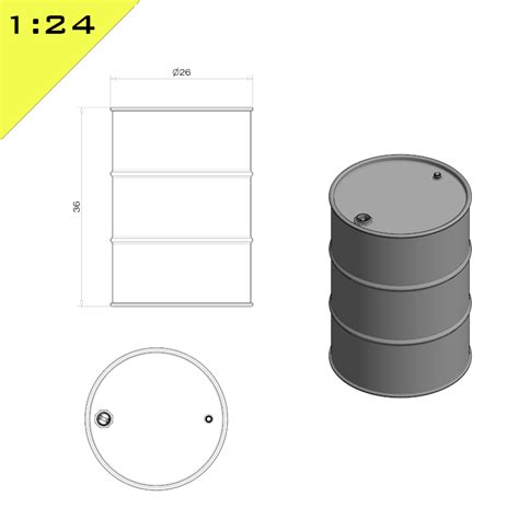 1:24 OIL DRUMS - 3Dprintingcorner