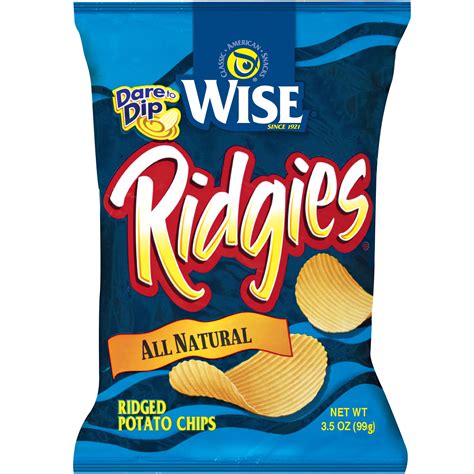 Wise Ridgies All Natural Potato Chips, 3.5 Oz. - Walmart.com