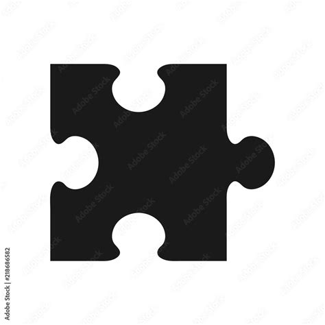 Black Puzzle Piece Icon