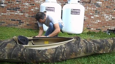 how to easily camouflage your kayak part 2 - YouTube