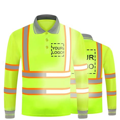 Orange Reflective Safety Shirts Polo Reflect Short Hi Vis - yoweshop