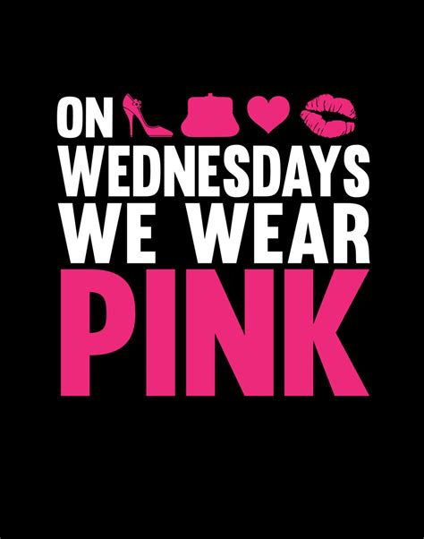 Mean girls funny quote.. on wednesdays we wear pink... | Etsy