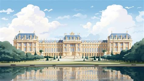 Premium AI Image | Palace of Versailles illustration