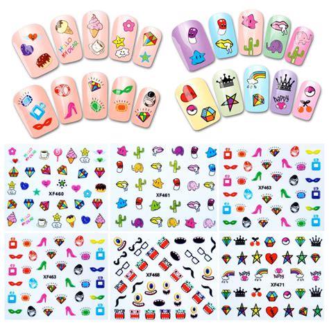 Funky Patterns Nail Art Nail Stickers (30 sheets) – allydrew