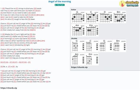 Chord: Angel of the morning - tab, song lyric, sheet, guitar, ukulele ...