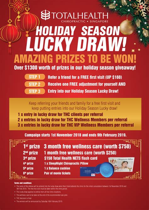 Chiropractic business needs a Xmas/CNY Lucky Draw Poster | 6 Poster Designs for Total Health ...