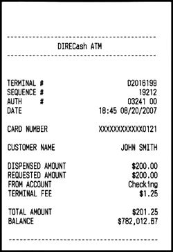 Fake Atm Receipt - Invoice Template