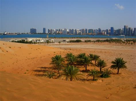 Abu Dhabi skyline from Lulu Island - a photo on Flickriver