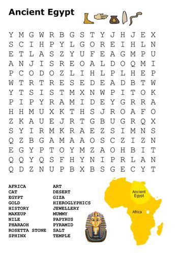 Ancient Egypt Word Search Pack by sfy773 - Teaching Resources - Tes