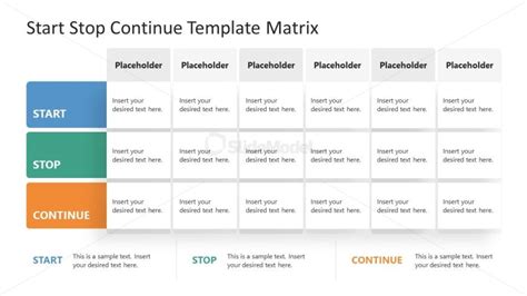 Start Stop Continue Matrix PowerPoint Template - SlideModel