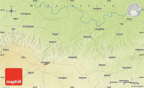 Physical Map of Ambājogāi