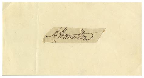 Lot Detail - Alexander Hamilton Signature