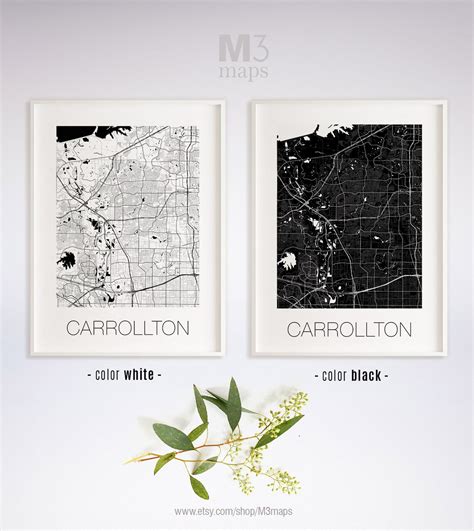 Carrollton Texas Carrollton TX Map Carrollton Map - Etsy