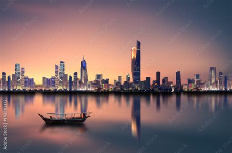 Fotka „kuwait city skyline during sunset“ ze služby Stock | Adobe Stock