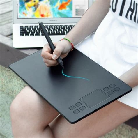 Drawing Tablet veikk a50 Digital Pen Tablet with 8192 Levels Passive Pen Compatible with most ...