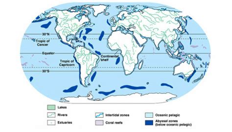 Aquatic Biomes Map