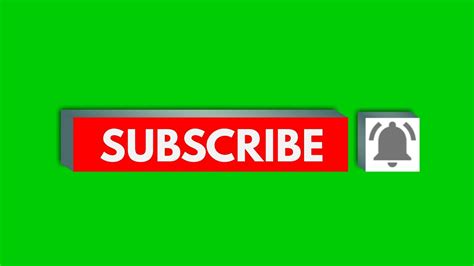 GREEN SCREEN SUBSCRIBE BUTTON - Copyright Free Green Screen Subscribe ...