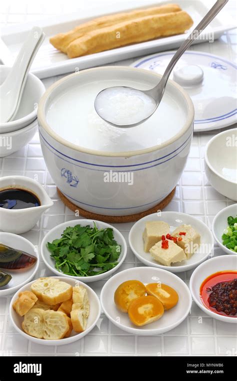 congee, chinese rice porridge, chinese traditional healthy breakfast ...