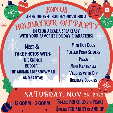 Family Holiday Kick-Off Party...Santa, Characters, Food & More! - Club ...