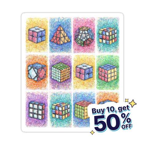 a sticker with different colored cubes on it's side and the words buy 10