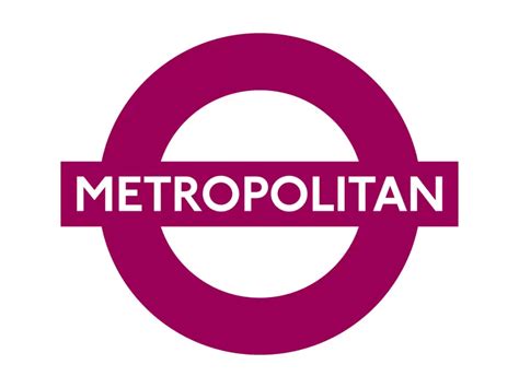 Metropolitan Line Roundel with Text Logo PNG vector in SVG, PDF, AI ...