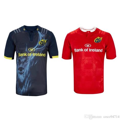 2018 2016 2017 Munster Rugby Jerseys 16 17 Top Quality Home Away Rugby Shirts Euro Size S 2xl ...