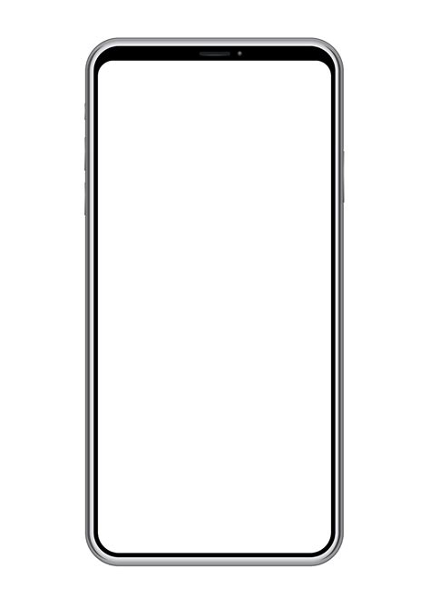 Smartphone with a blank screen isolated on white background. 425841 Vector Art at Vecteezy