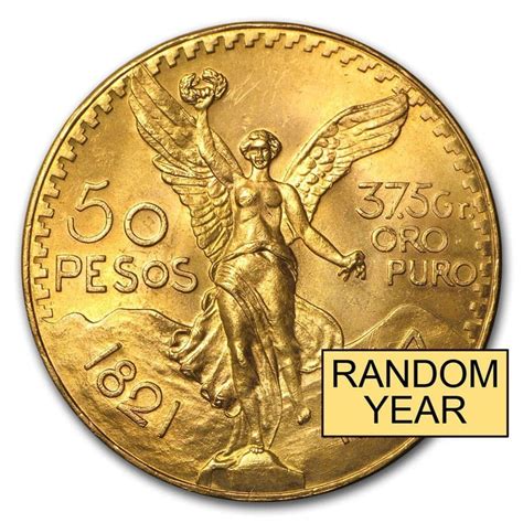 50 Pesos Gold Coin Mexico Gold (Random) AU-BU | New York Gold Co