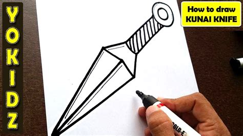 How to draw KUNAI KNIFE - YouTube