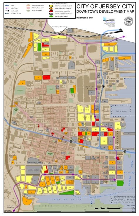 Jersey City Downtown Development Map