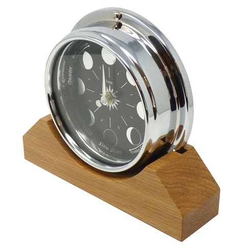 Handmade Prestige Moon Phase Clock in Chrome on an English Oak - Etsy