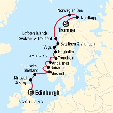 Fjords Of Norway Map - Cities And Towns Map