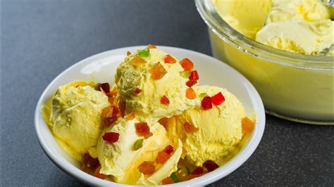 Custard Ice Cream Recipe | Vanilla Custard Ice Cream | Homemade Soft ...