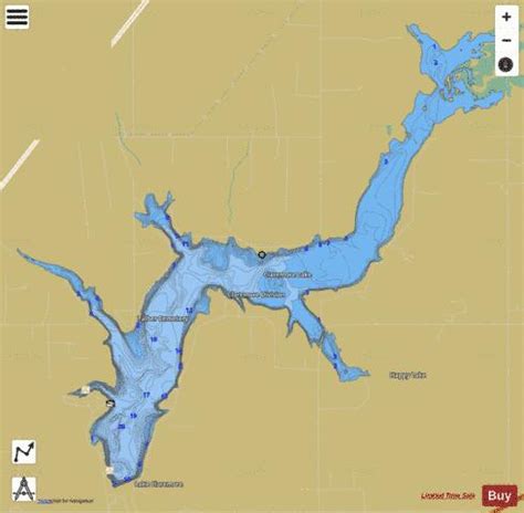 Lake Claremore Fishing Map | Nautical Charts App