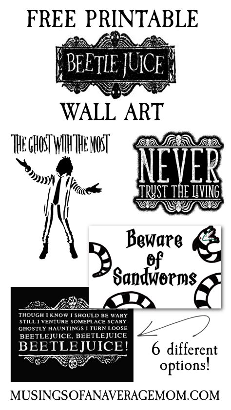 Musings of an Average Mom: Free Printable Beetlejuice Posters