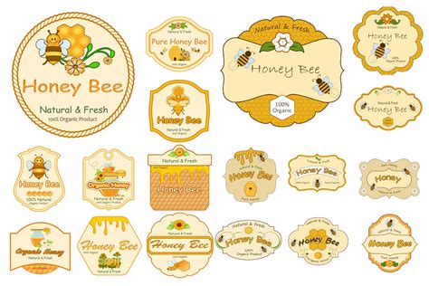 Honey Jar Labels Template Free