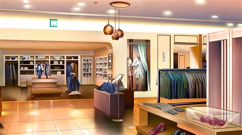 Anime Landscape: Fashion Shop Anime Background