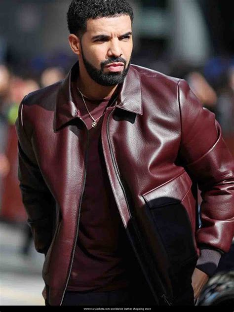 Canadian rapper Singer Drake Leather Jacket