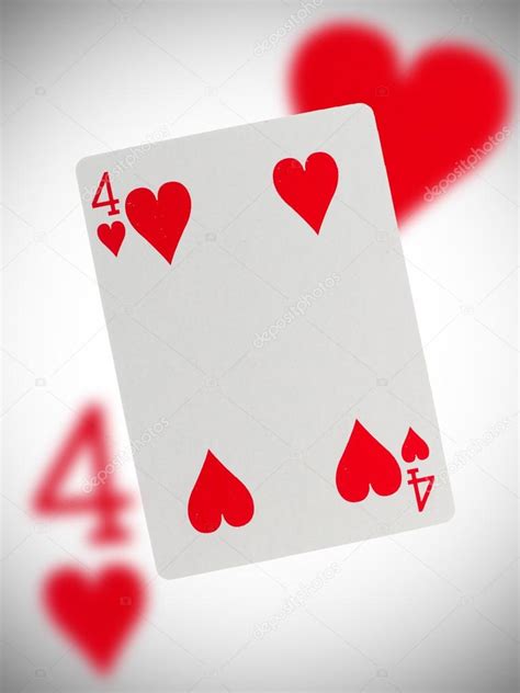 Playing card, four of hearts Stock Photo by ©michaklootwijk 24302815