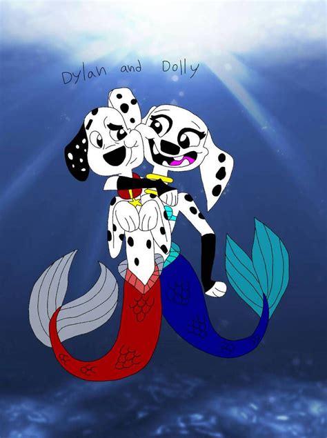 Dylan and Dolly Mer-Dalmatians by Isaacthemerpupdrawer | Dalmatian, 101 dalmatians cartoon ...